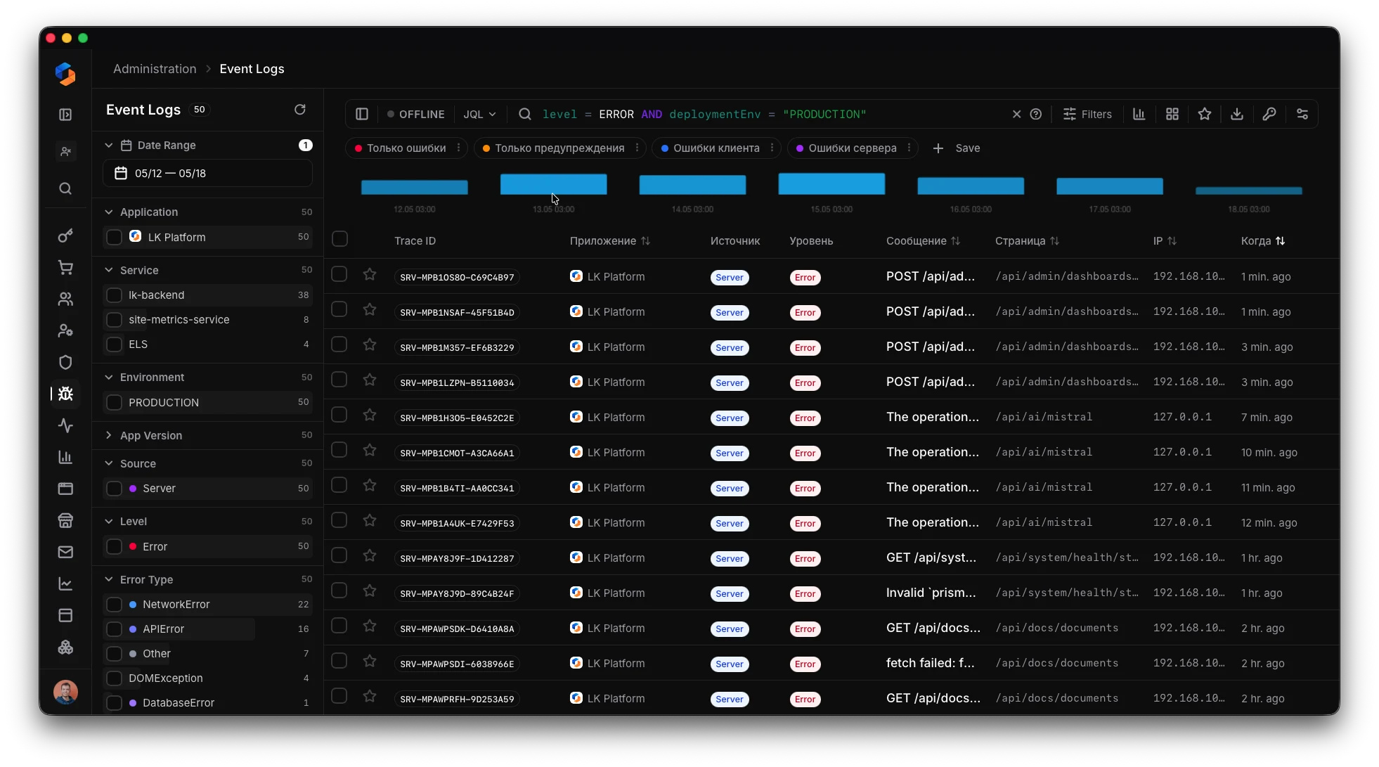 All events in one place